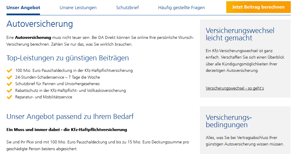 DA Direkt Autoversicherung 04/2023 Testbericht & Erfahrungen